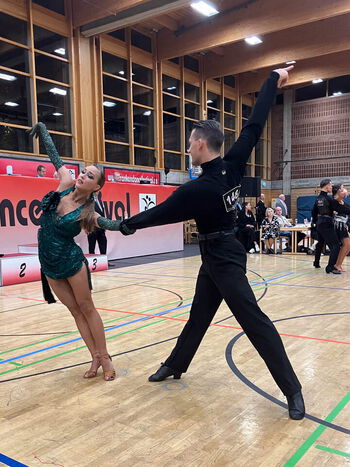 Maksym Mitiev und Michelle Uciteli beim Deutschland-Cup (Foto: Stolzenbach)