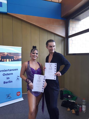 Maksym Mitiev und Michelle Uciteli beim Deutschland-Cup